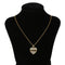 Colar Pingente Coração de Zircônia Cúbica Colorido Fashion Mãe Dourado