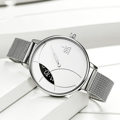 Reloj Elegante para Mujer con Malla Metálica Creativa - Image 3