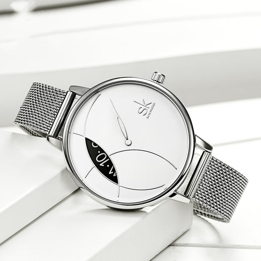 Reloj Elegante para Mujer con Malla Metálica Creativa - Image 3