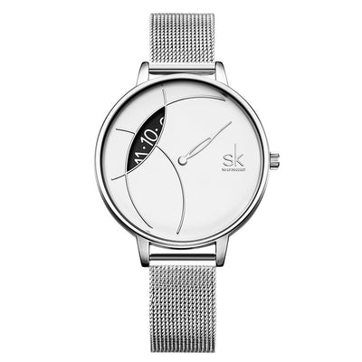 Reloj Elegante para Mujer con Malla Metálica Creativa - Image 5