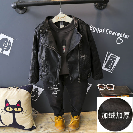 Chaquetas de Cuero Cálidas y Trendy para Niños y Niñas - Image 8