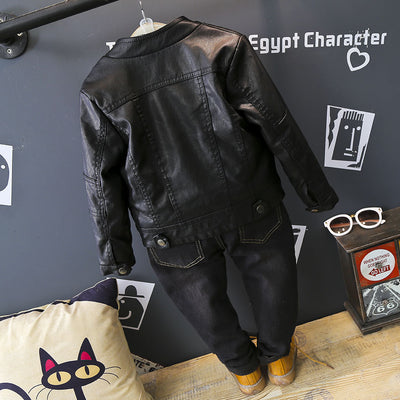 Chaquetas de Cuero Cálidas y Trendy para Niños y Niñas - Image 2