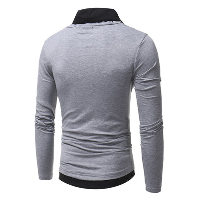 Camiseta Manga Larga Slim Fit con Cuello de Pila para Hombre - Image 21