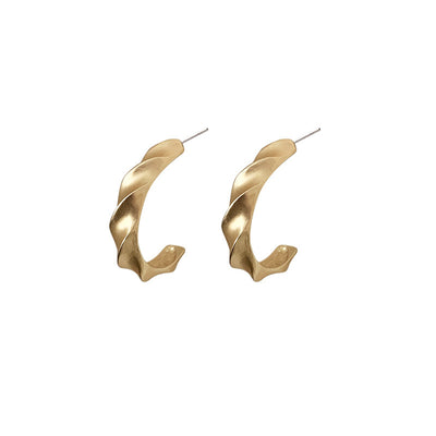 Aretes Metálicos Mate Minimalistas - Diseño Único para Chicas Modernas - Image 6