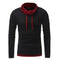 Camiseta Manga Larga Slim Fit con Cuello de Pila para Hombre