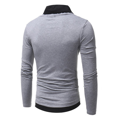 Camiseta Manga Larga Slim Fit con Cuello de Pila para Hombre - Image 5