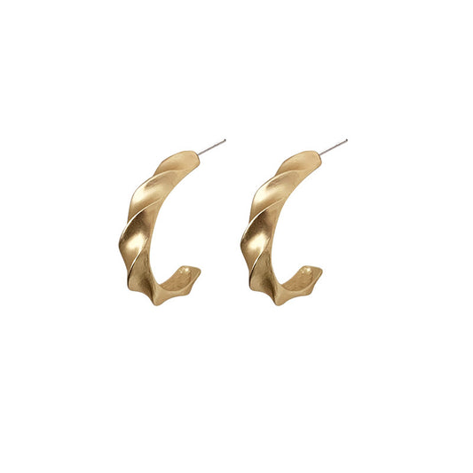 Aretes Metálicos Mate Minimalistas - Diseño Único para Chicas Modernas - Image 2