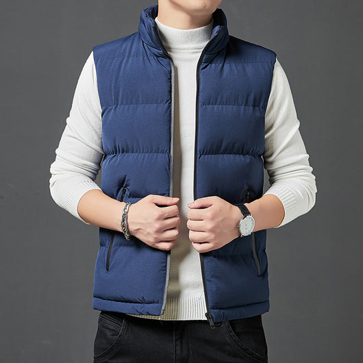 Chaleco Acolchado Slim Fit de Algodón Cálido para Hombre - Image 4