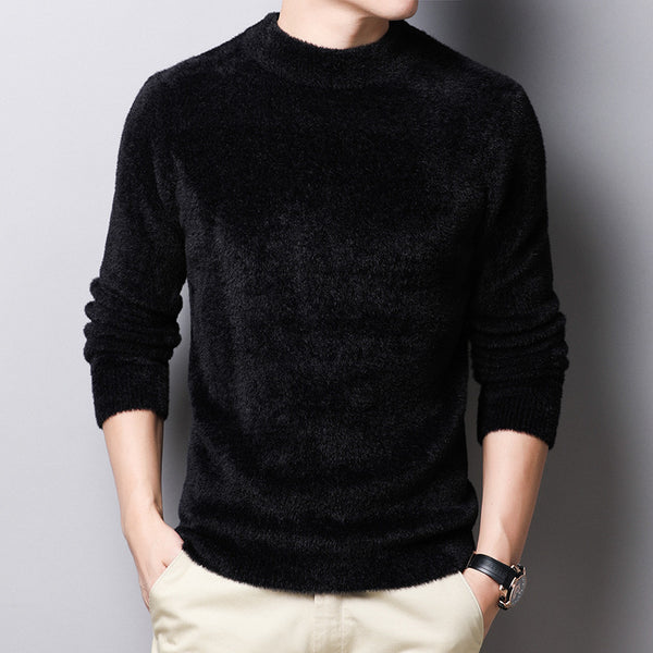 Suéter de Cuello Alto Mink Velvet para Hombre - Abrigo Grueso Cálido - Image 4