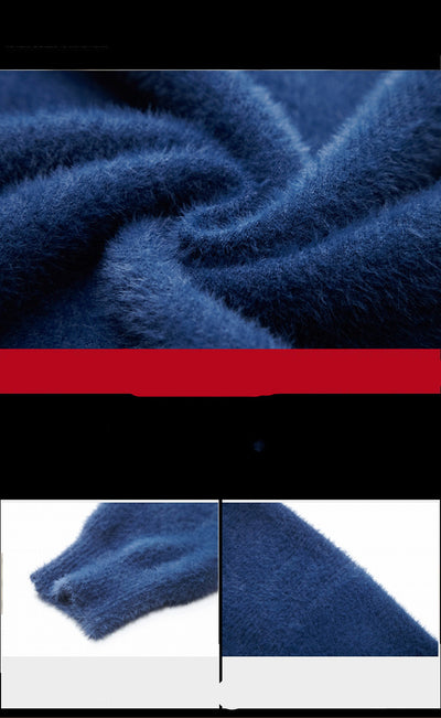 Suéter de Cuello Alto Mink Velvet para Hombre - Abrigo Grueso Cálido - Image 5