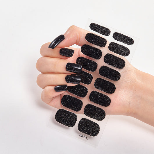 Stickers de Uñas Color Sólido con Lentejuelas Brillantes - Image 9