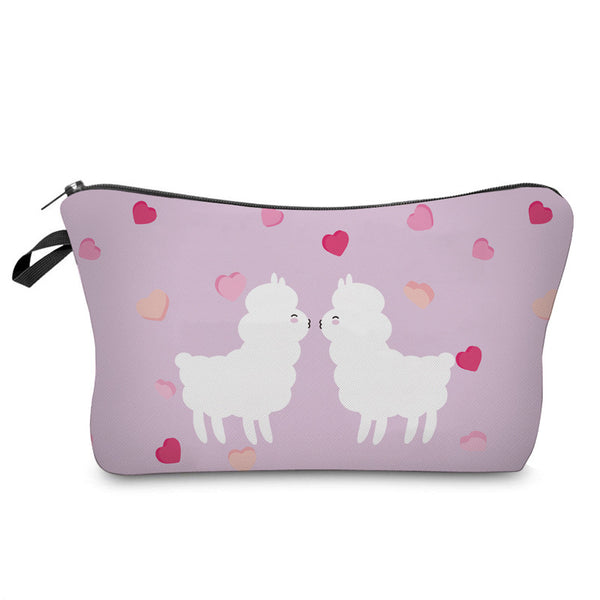 Bolsa Organizadora Multiusos Alpaca Llama con Impresión 3D para Mujeres