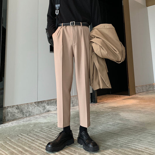 Pantalones de Traje Sueltos Corte Cropped para Hombre - Image 5