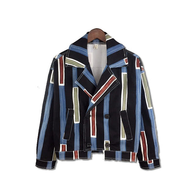Saco Rayado Slim Fit con Solapa para Hombre