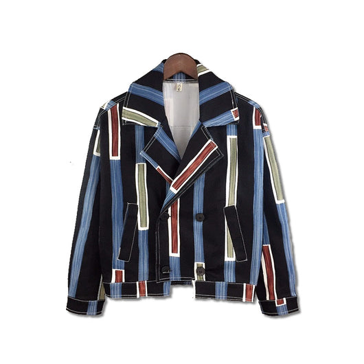 Saco Rayado Slim Fit con Solapa para Hombre