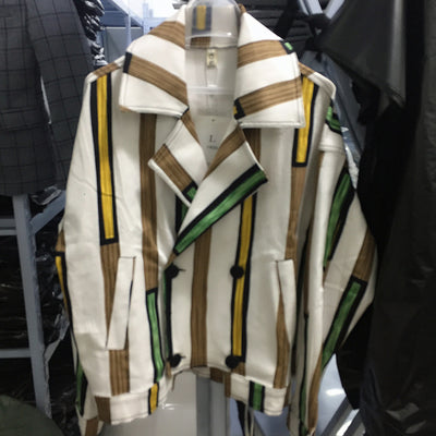 Saco Rayado Slim Fit con Solapa para Hombre - Image 3
