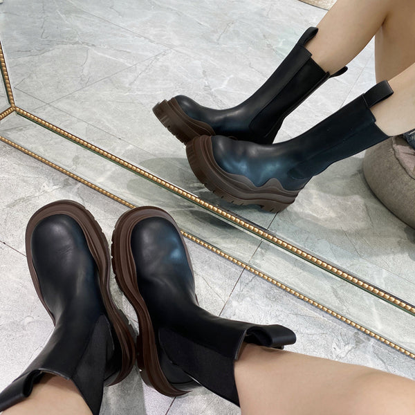 Botas Martin Plataforma Estilo British Motorcycle