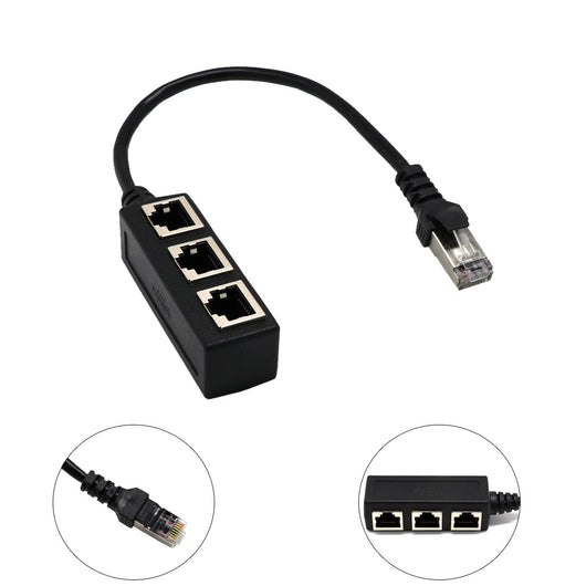 Cable Adaptador de Red Cat6 Macho a 3 Puertos - Image 3