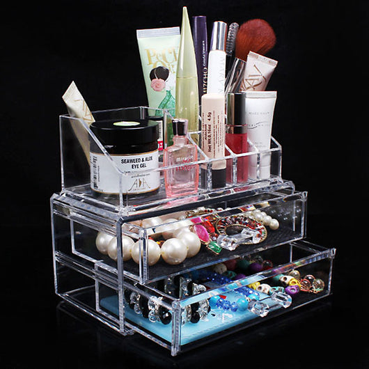 Organizador de Cosméticos con Cajones de Acrílico Transparente