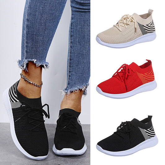 Zapatillas Deportivas Tejidas Transpirables para Mujer - Comodidad Total