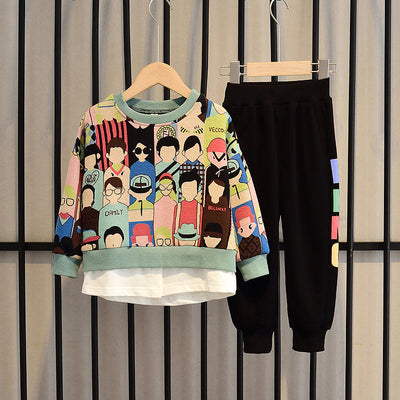 Conjunto Infantil Otoño Niño Estilo Coreano Casual con Diseño Cartoon - Image 5