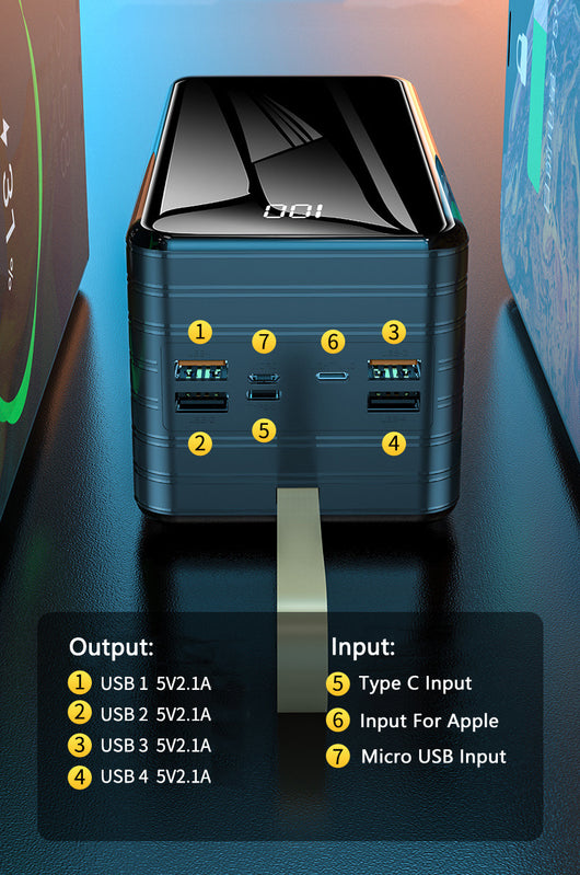 Batería Externa de 80,000 mAh con Carga Ultra Rápida de 4 Puertos - Image 15