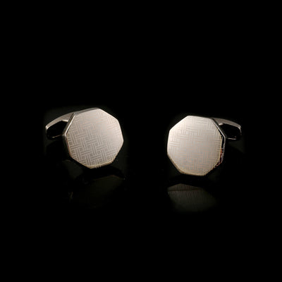 Gemelos Láser Geométricos Negro para Hombre Ejecutivo - Image 8