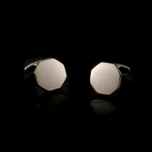 Gemelos Láser Geométricos Negro para Hombre Ejecutivo - Image 4