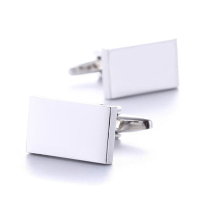 Gemelos Rectangulares de Metal Pulido - Elegancia Profesional - Image 14