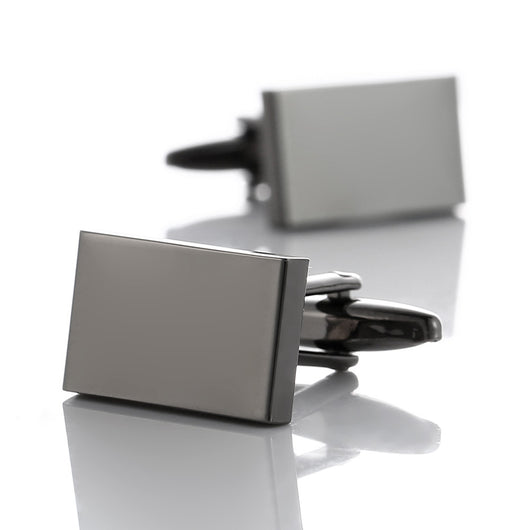 Gemelos Rectangulares de Metal Pulido - Elegancia Profesional - Image 6