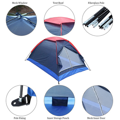 Tienda de Campaña Doble para Parejas - Camping Outdoor de Una Capa - Image 3