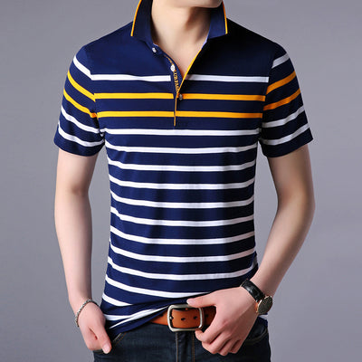 Camiseta Casual de Rayas para Hombre - Estilo Moderno y Versátil - Image 2