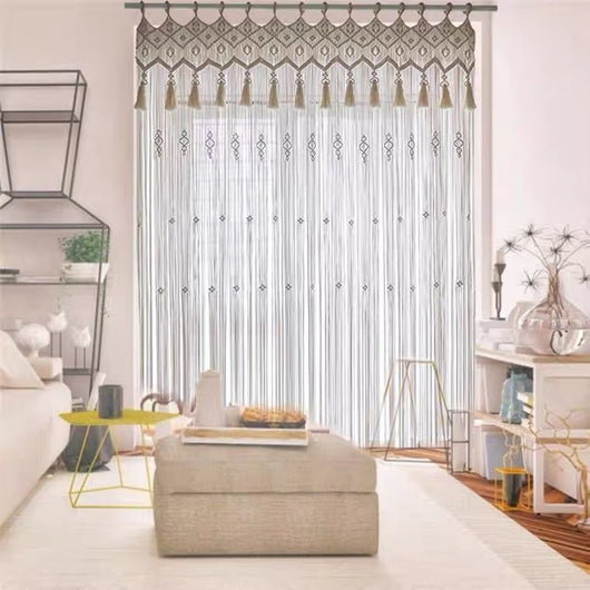 Cortina Divisor Tejida a Mano Estilo Bohemio para Decoración y Eventos - Image 6