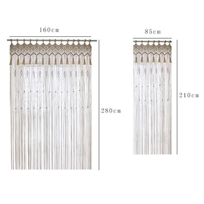 Cortina Divisor Tejida a Mano Estilo Bohemio para Decoración y Eventos - Image 9