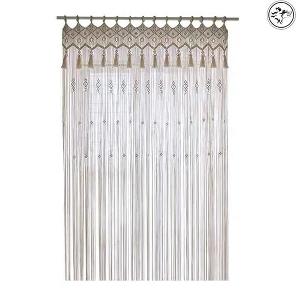 Cortina Divisor Tejida a Mano Estilo Bohemio para Decoración y Eventos