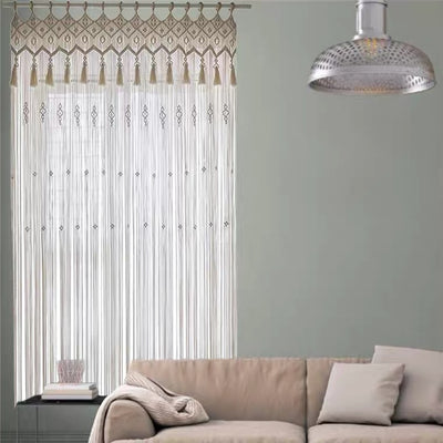 Cortina Divisor Tejida a Mano Estilo Bohemio para Decoración y Eventos - Image 3