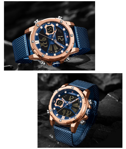 Reloj Deportivo Multifunción Dual Display Resistente al Agua para Hombre - Image 16