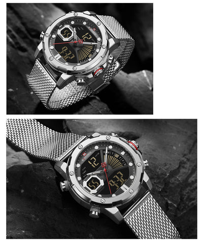 Reloj Deportivo Multifunción Dual Display Resistente al Agua para Hombre - Image 17