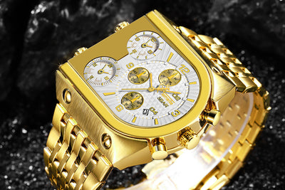 Reloj Multifuncional Hombre Calendario Espiral Acero Inoxidable Cuarzo Resistente al Agua - Image 9
