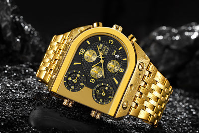 Reloj Multifuncional Hombre Calendario Espiral Acero Inoxidable Cuarzo Resistente al Agua - Image 7