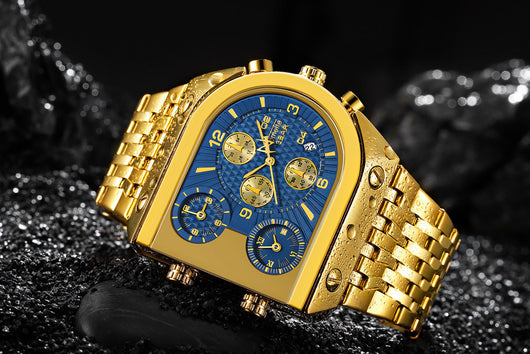 Reloj Multifuncional Hombre Calendario Espiral Acero Inoxidable Cuarzo Resistente al Agua - Image 15