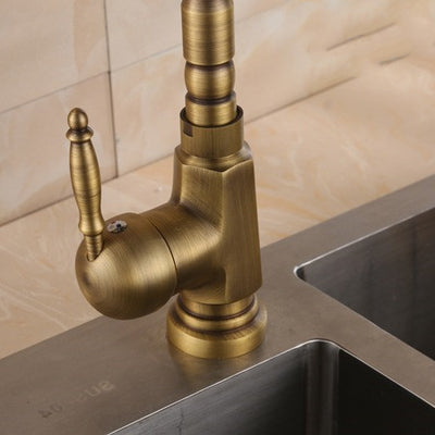 Grifo Mezclador de Cobre Rotativo para Fregadero de Cocina - Image 8