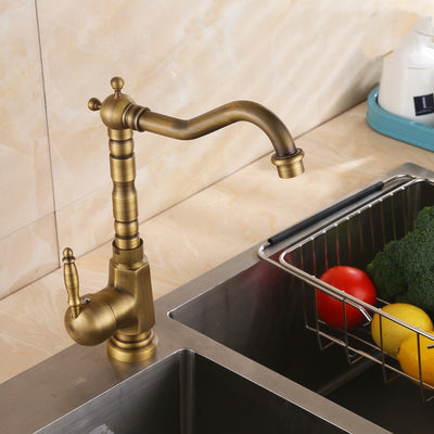 Grifo Mezclador de Cobre Rotativo para Fregadero de Cocina - Image 6