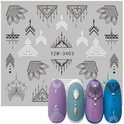 Stickers de Uñas Cactus Sonriente con Líneas Geométricas - Image 12
