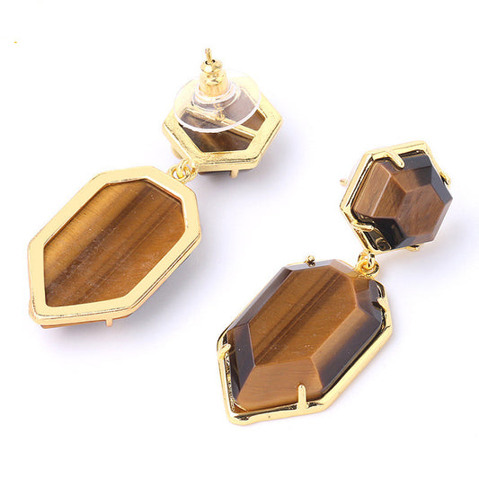 Aretes de Cristal Natural Minimalistas