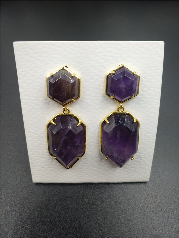 Aretes de Cristal Natural Minimalistas - Image 2