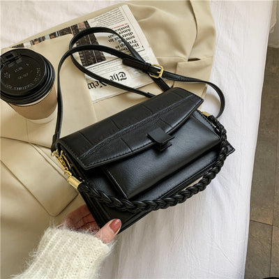 Bolso Bandolera Cuadrado Piedra con Patrón Geométrico - Image 12