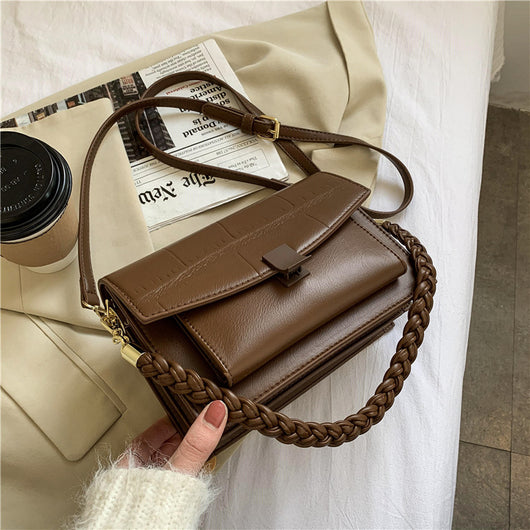 Bolso Bandolera Cuadrado Piedra con Patrón Geométrico - Image 14