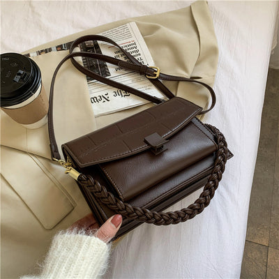 Bolso Bandolera Cuadrado Piedra con Patrón Geométrico - Image 4