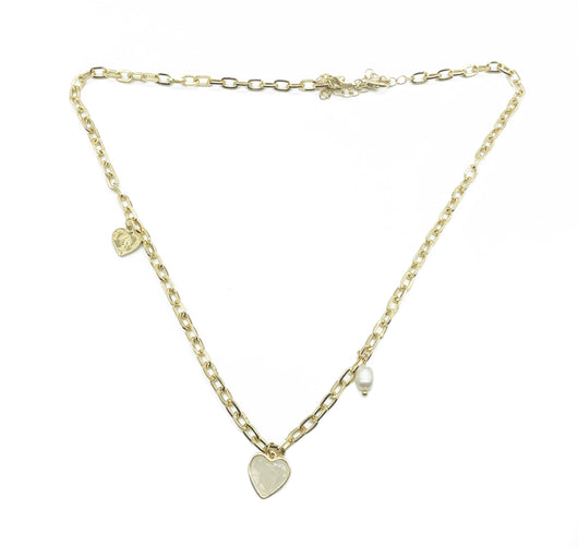 Collar con Colgante de Perla Amor Cadena Simple - Image 10